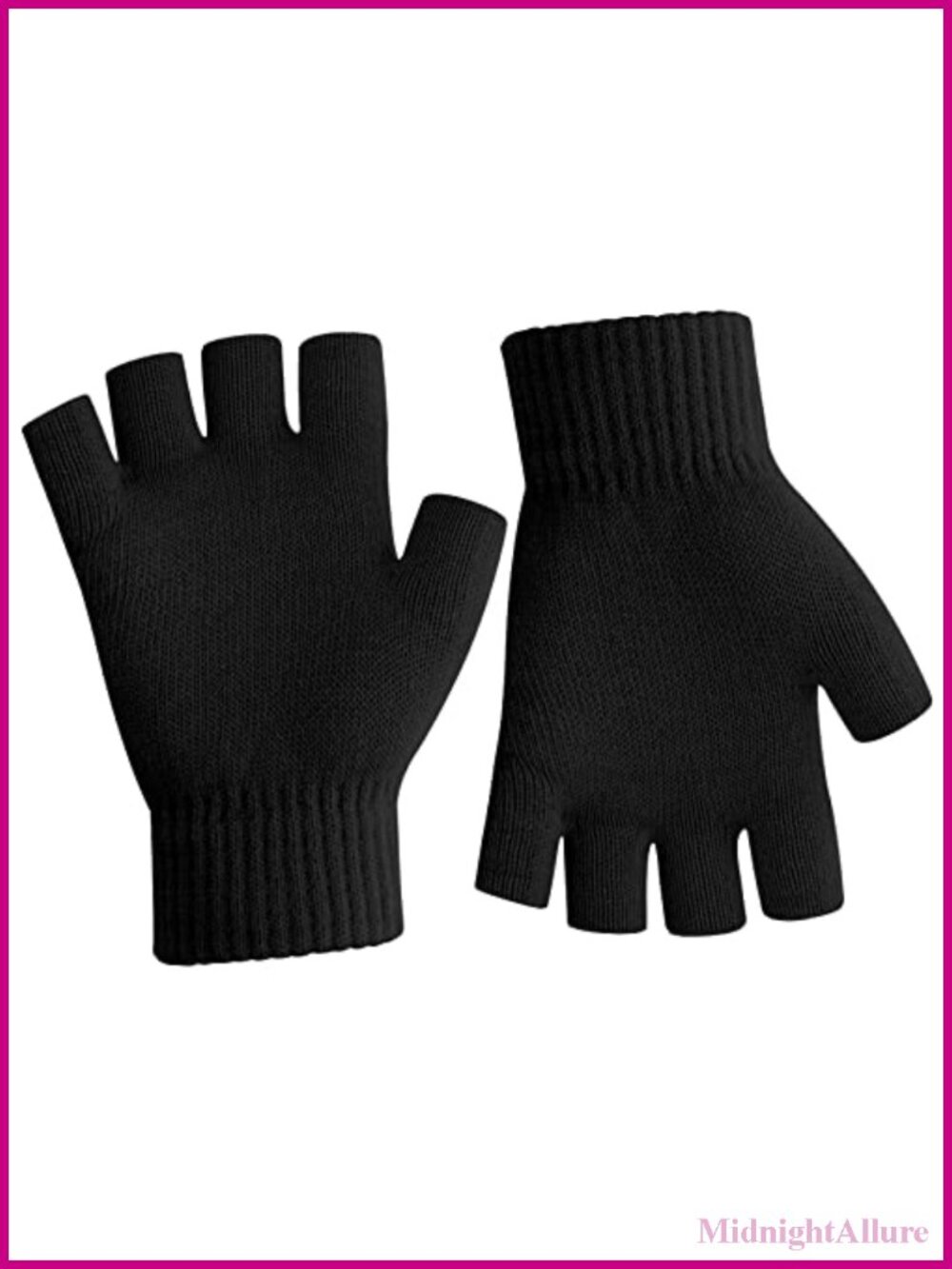Fingerless Gloves Women Men Warm Knitted Half Finger Mittens for Typing